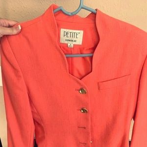 Soft Orange Petite Sophisticate Skirt Suit